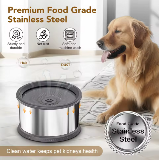 The Nurtura Bowl: Stainless Steel 1.6 Gallon No-Splash Slow Sip Dog Water Bowl